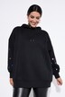 Sudadera con capucha, extra oversize, capucha, abalorios