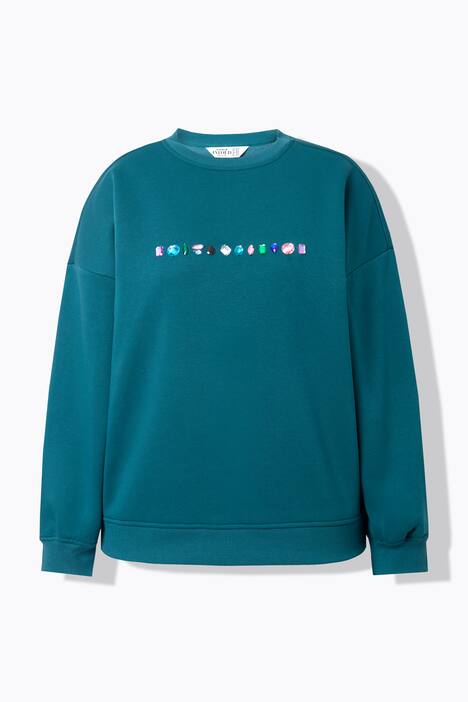 Sudadera, oversize, abalorios