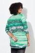 Camiseta, forma en A, rayas de leopardo, abalorios
