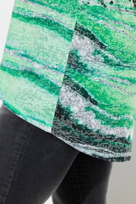 T-shirt, A-form, glitrende similisten, stribet leopardmønster
