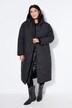 Prošívaný kabát, oversize, kapuce, dvoucestný zip