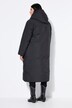 Prošívaný kabát, oversize, kapuce, dvoucestný zip