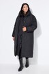 Prošívaný kabát, oversize, kapuce, dvoucestný zip