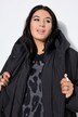 Prošívaný kabát, oversize, kapuce, dvoucestný zip