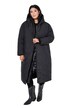 Prošívaný kabát, oversize, kapuce, dvoucestný zip