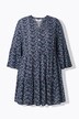 Bluse, blomstermønster, volanger