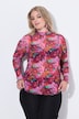 Mesh shirt, Slim Fit, luipaard, opstaande kraag, lange mouwen