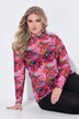 Mesh shirt, Slim Fit, luipaard, opstaande kraag, lange mouwen
