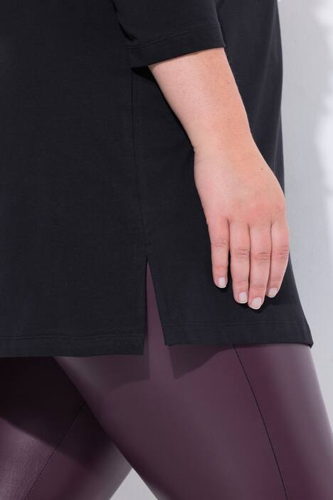 Lange blouse, flaconmotief met sierkraaltjes, 3/4-mouw