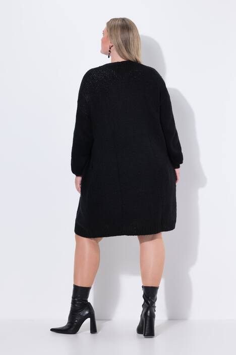 Cardigan long, coupe Straight Fit, fleurs brodées