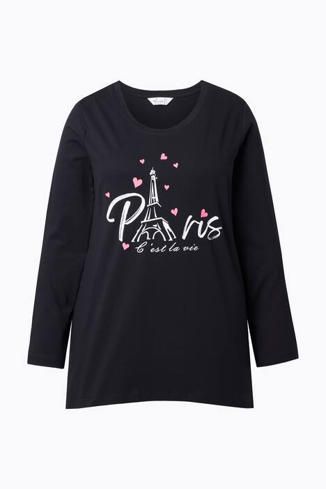 Tričko s dlouhými rukávy, A střih, motiv Paris