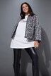 Giacca trapuntata dal taglio oversize con design leopardato e scollo a girocollo