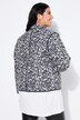 Giacca trapuntata dal taglio oversize con design leopardato e scollo a girocollo