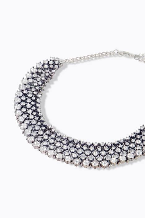Superbe collier court, en pierres fantaisie