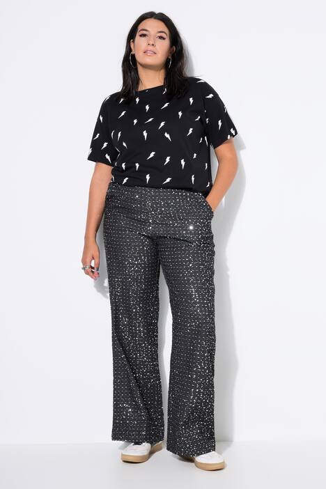 T-shirt, oversized model, bliksemmotief