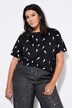 Camiseta, amplia, con estampado de rayos