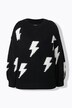 Maglione in maglia grossa dal taglio oversize con fulmini