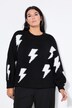 Maglione in maglia grossa dal taglio oversize con fulmini