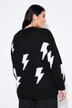 Maglione in maglia grossa dal taglio oversize con fulmini