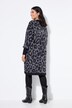 Gebreide jurk, oversized, luipaardmotief, ballonmouwen