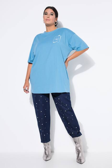 T-paita, oversized, Wishlist-painatus