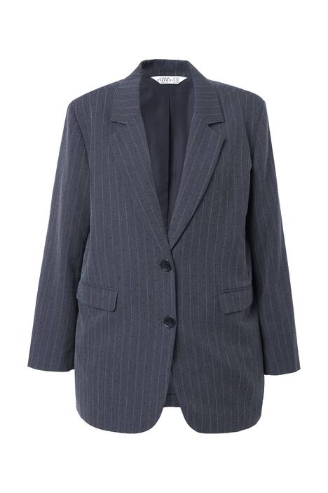 Blejzr, elegantní pruhy, oversize, třpytivé kamínky