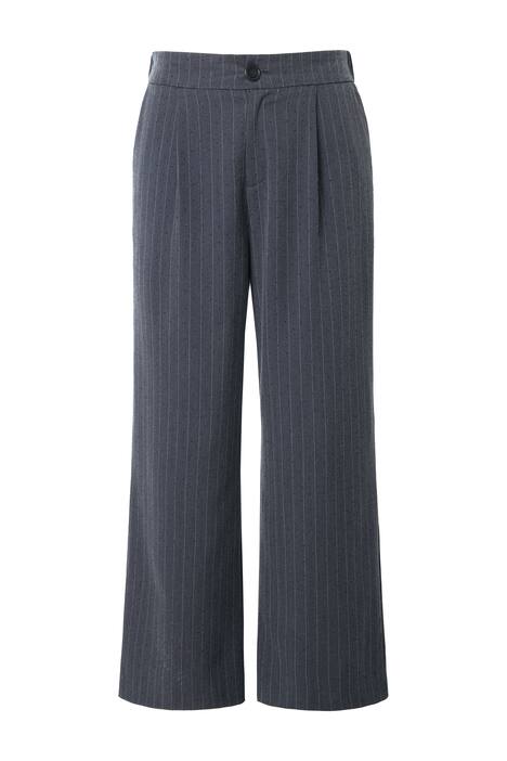 Kalhoty, elegantní pruhy, široké nohavice, vysoký pas, třpytivé kamínky