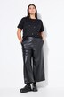 Jupe-culotte en simili, coupe Wide Legs et rivets fantaisie