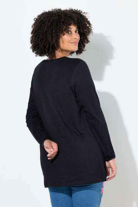 Maglia dal taglio comodo con teschio colorato e maniche lunghe