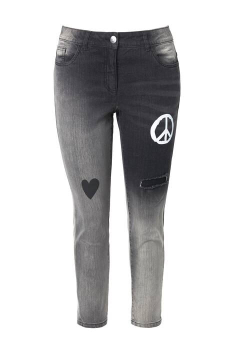 Skinny džíny, Slim střih, potisky, roztrhané efekty, 5 kapes