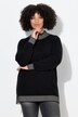 Contrast Wool Touch Turtleneck Sweater