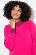 Contrast Wool Touch Turtleneck Sweater