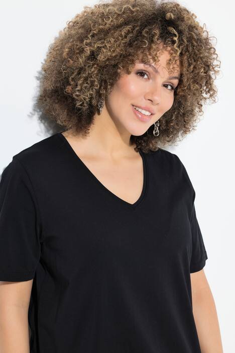 T-Shirt, V-Ausschnitt, Regular, Halbarm