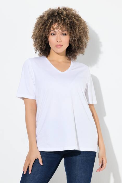 T-Shirt, V-Ausschnitt, Regular, Halbarm