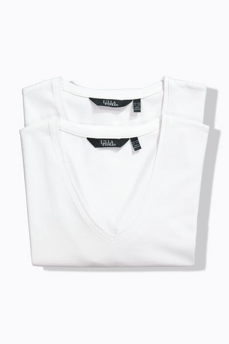 T-Shirt, V-Ausschnitt, Regular, Halbarm