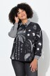 Long-bluse, oversize, striber/print.