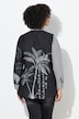 Long-bluse, oversize, striber/print.