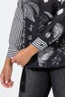 Long-bluse, oversize, striber/print.