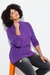 Maglia basic dal taglio aderente in maglia con cuciture colorate a onde
