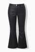 Bootcut-jeans med omslag, coating og 5 lommer