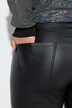 Bootcut-jeans med omslag, coating og 5 lommer