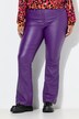 Bootcut-jeans med omslag, coating og 5 lommer