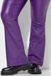 Bootcut-jeans med omslag, coating og 5 lommer