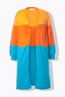 Chaqueta de punto, Straight Fit largo, rayas en bloque