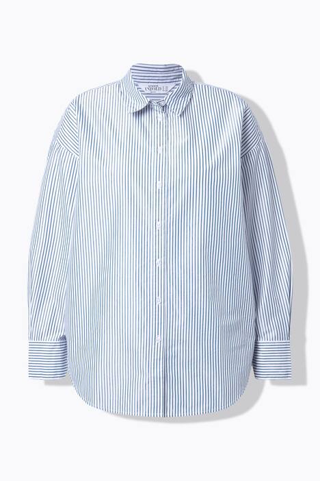 Chemisier oversize, rayures scintillantes