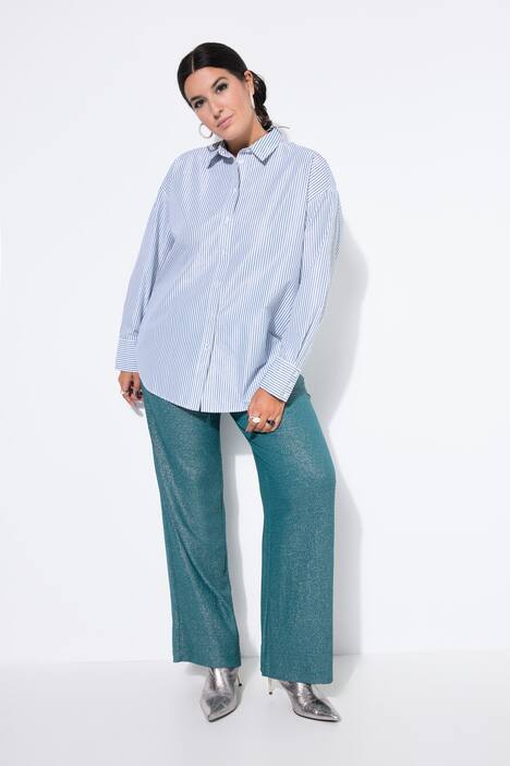 Chemisier oversize, rayures scintillantes