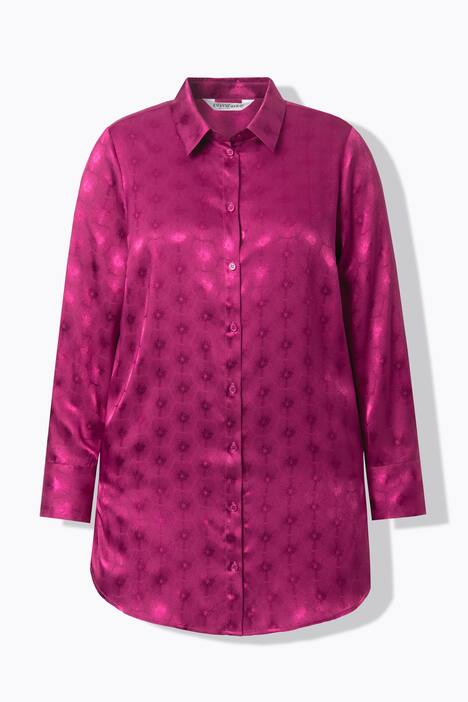 Blusa camisera, forma ancha y recta, motivos de rayos