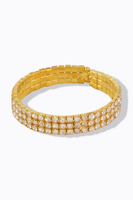 Brazalete, piedras decorativas, forma abierta