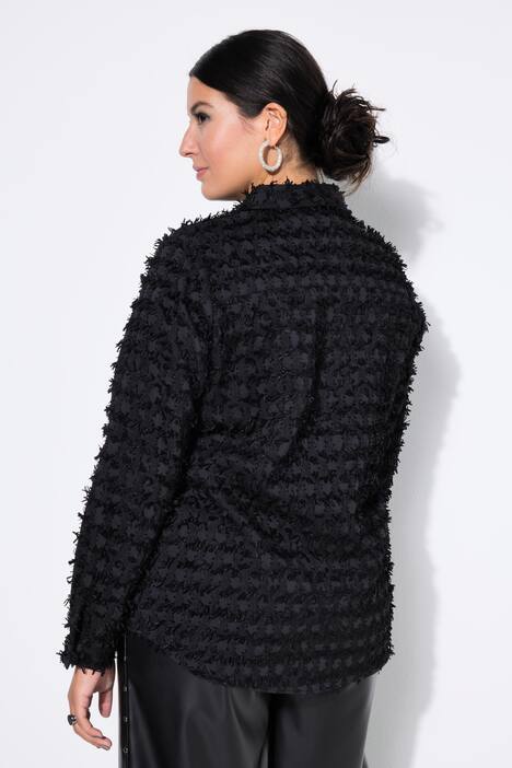 Chemisier coupe Wide Straight Shape, franges