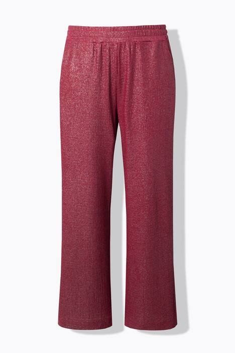 Pantalon coupe Wide Legs, matière texturée et scintillante